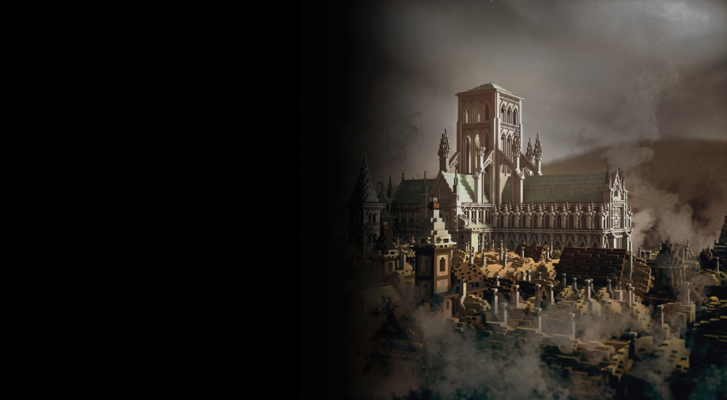 An image of London during the Great Fire built in Minecraft, from the Great Fire 1666 map.