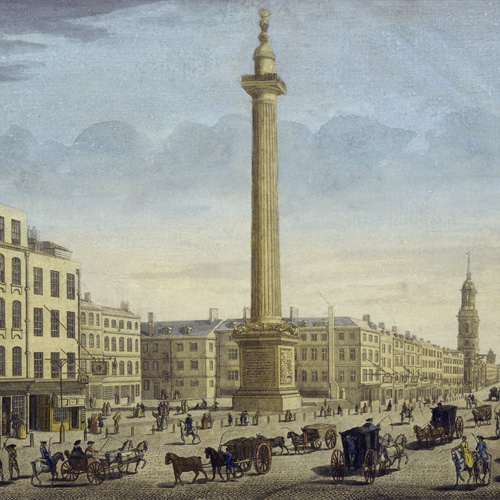 Painting of The Monument in 1752