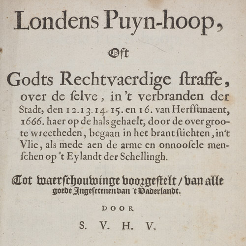 Dutch account of the Great Fire, 1666