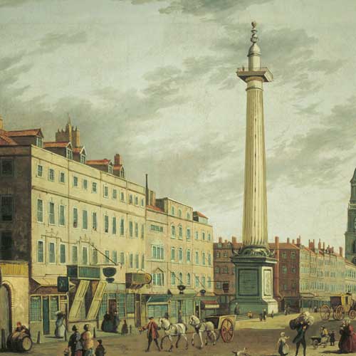 Painting: ‘The Monument from Gracechurch Street’